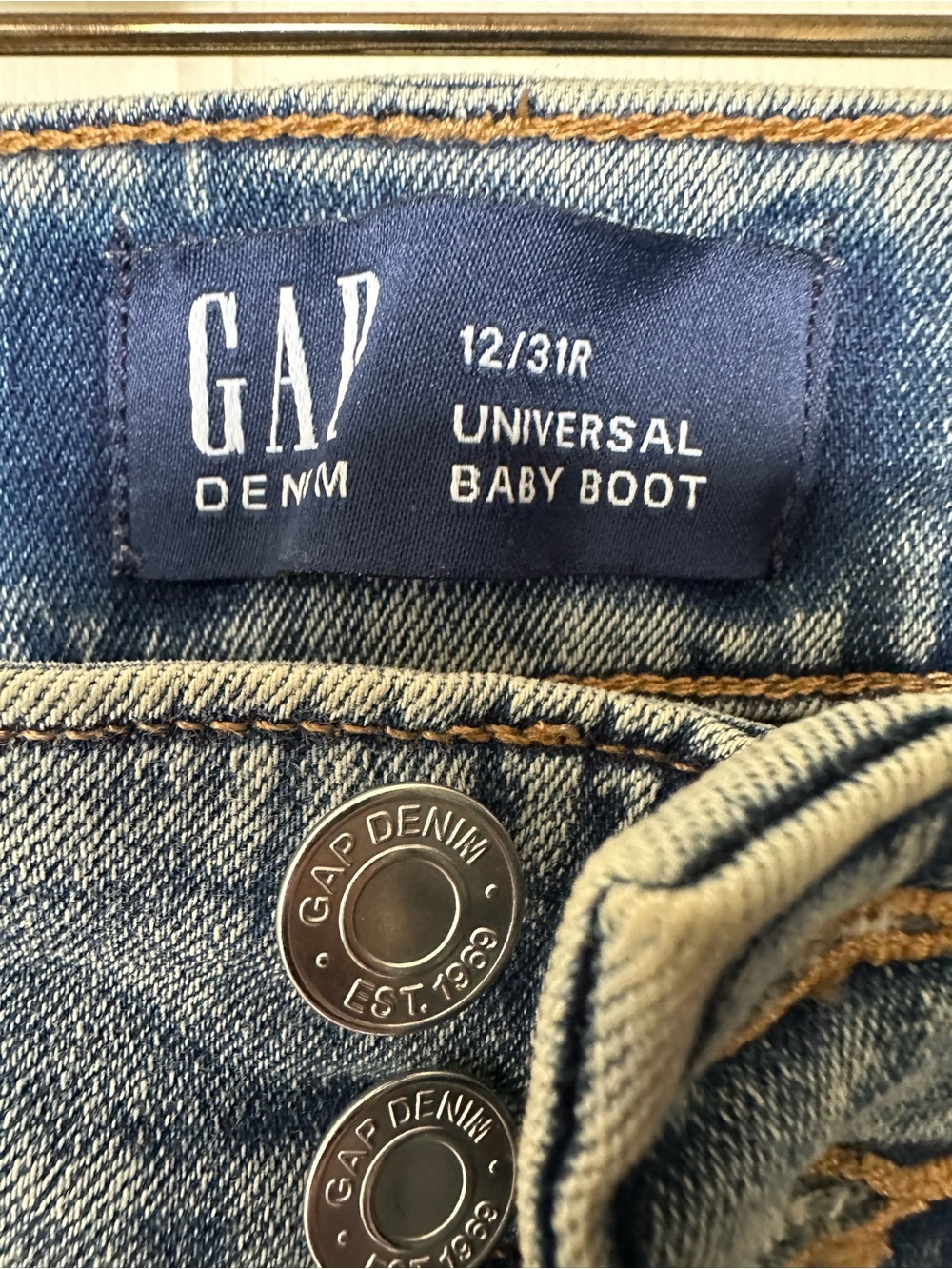 EUC GAP Baby Boot Cut Jeans- Size 12 - Picture 4 of 7